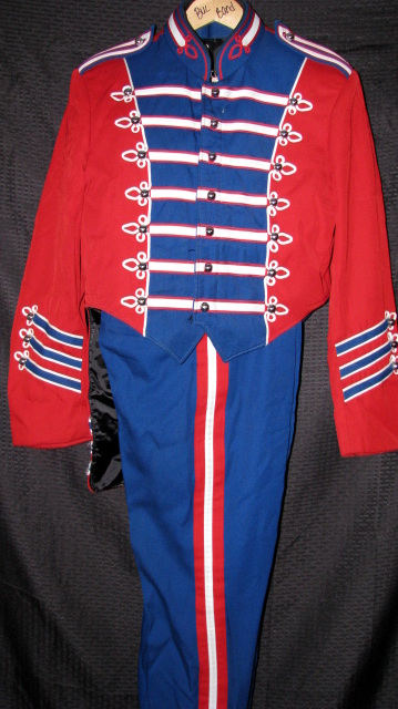 Vintage Band Costume Suit Marching Band Jacket Blue 